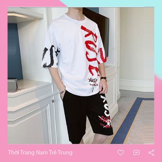 Bộ quần áo thun nam mùa hè phong cách trẻ trung - BD20