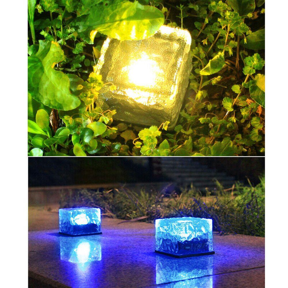 Đèn Led 4 Bóng Hình Viên Gạch Sử Dụng Năng Lượng Mặt Trời Trang Trí Sân Vườn