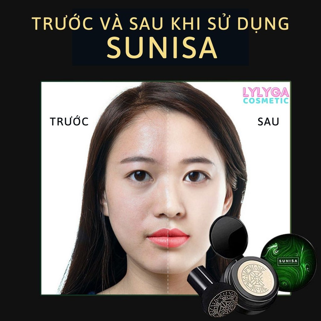 Phấn nước Sunisa chính hãng, kem nền Sunisa che khuyết điểm hoàn hảo, cushion sunisa chống nước duy trì trang điểm PN02