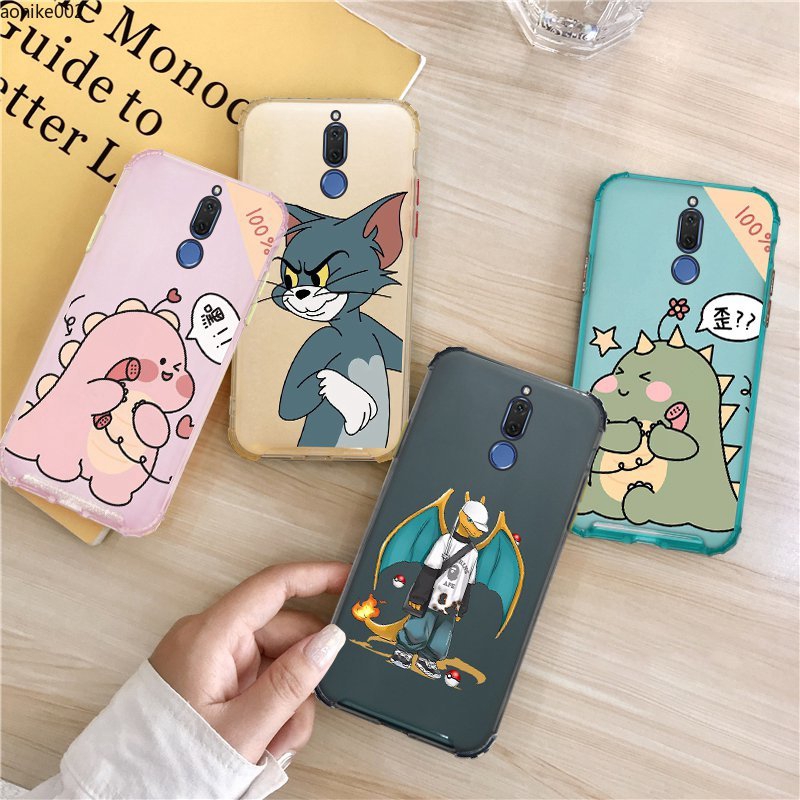 Ốp điện thoại hình rồng hồng cho Huawei Nova 2 5 2i 3i Y7 6 SE 7i 5T Honor 20 Y9S Prime P Smart Pro P40 Lite 2018 2019