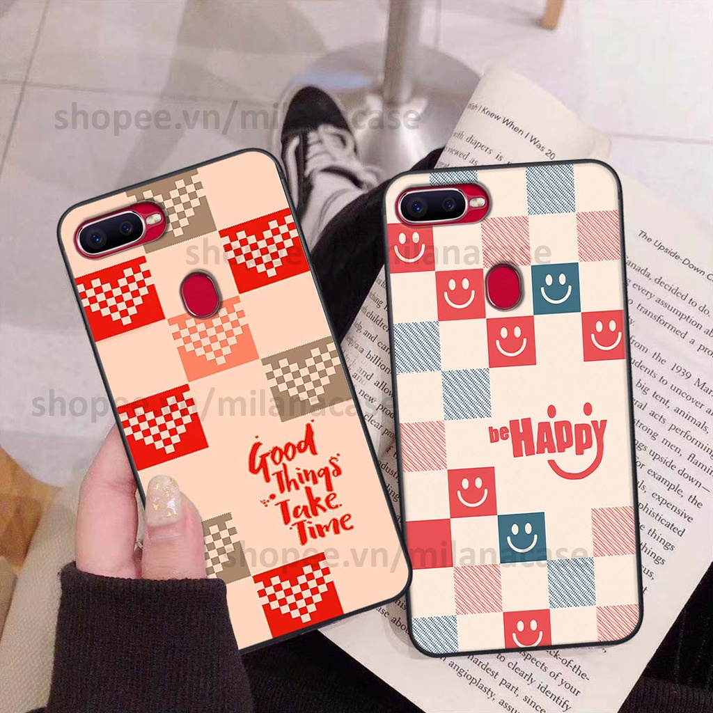 Ốp Oppo A5s / A7 / F9 / A12 caro họa tiết nhiều màu sắc siêu đẹp thời trang cá tính