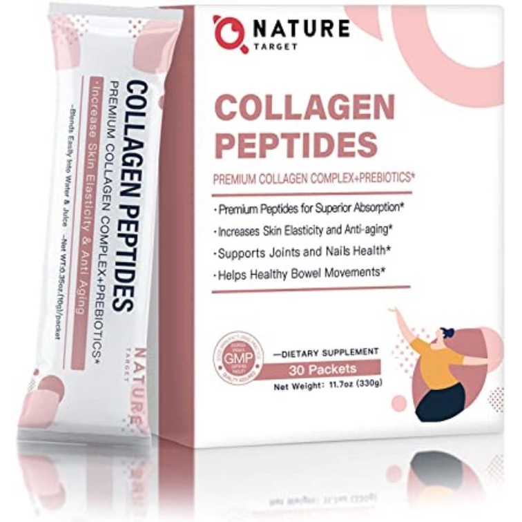 Bột Collagen Tripeptide Thủy Phân Prebiotics Trẻ Hóa Sáng Da 3 In 1  Superfood Nature Target Glutathione marine