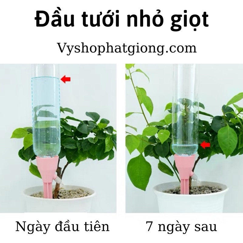 Đầu tưới tự động nhỏ giọt gắn chai nước cao cấp