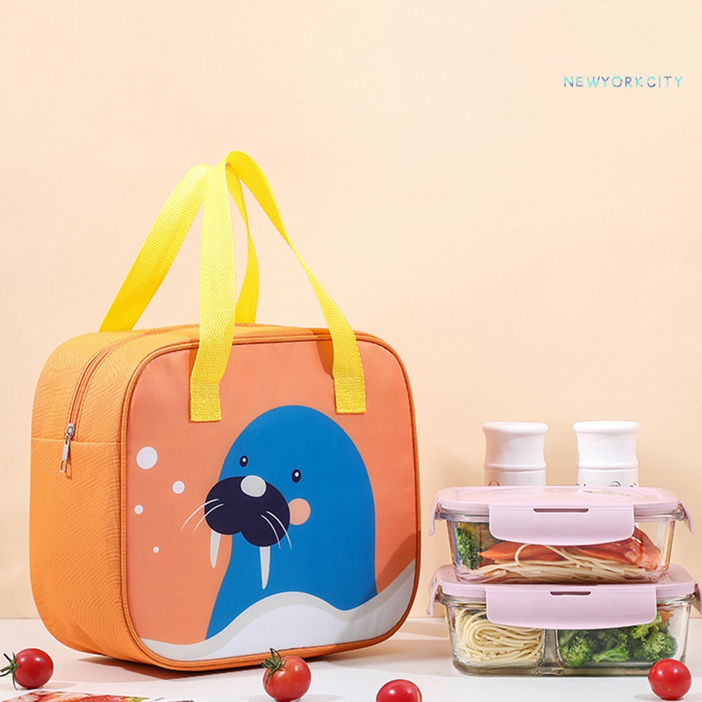 Túi Giữ Nhiệt Cỡ Lớn In Họa Tiết Động Vật Dễ Thương Tiện Dụng Cho Văn Phòng