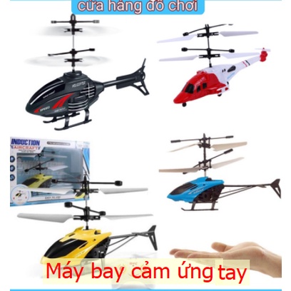 Đồ chơi thông minh cảm ứng _Đồ chơi máy bay trực thăng cảm ứng tay có đèn sạc USB, đèn LED