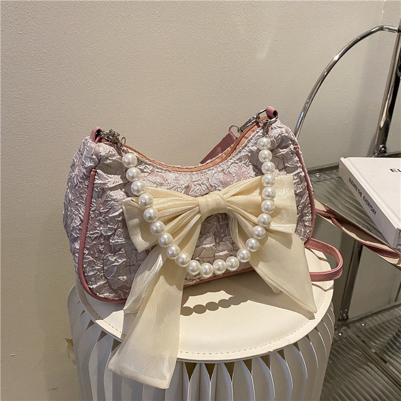 Túi Đeo Vai Thiết Kế Thắt Nơ Phong Cách Mới Mùa Hè 2022 Cho Nữ