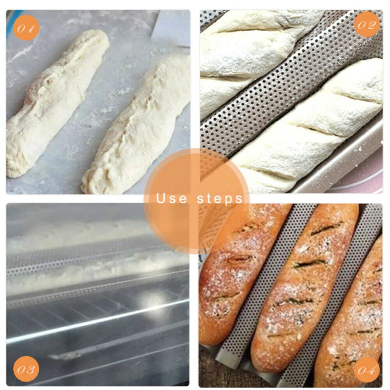 Khay nướng bánh mỳ Paguette/ Khay nướng bánh mỳ dài