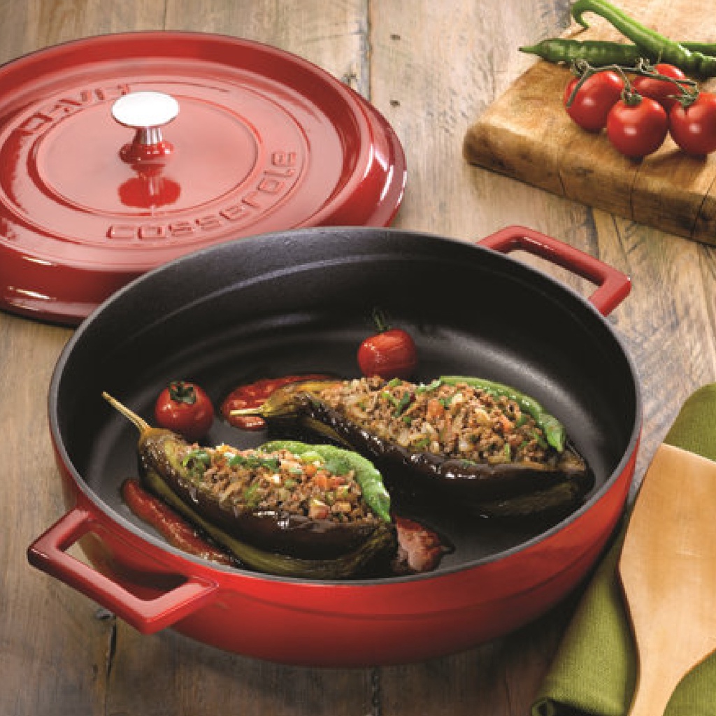 Nồi Gang Lava Trendy Round Casserole Đường Kính 28cm, 6.7L