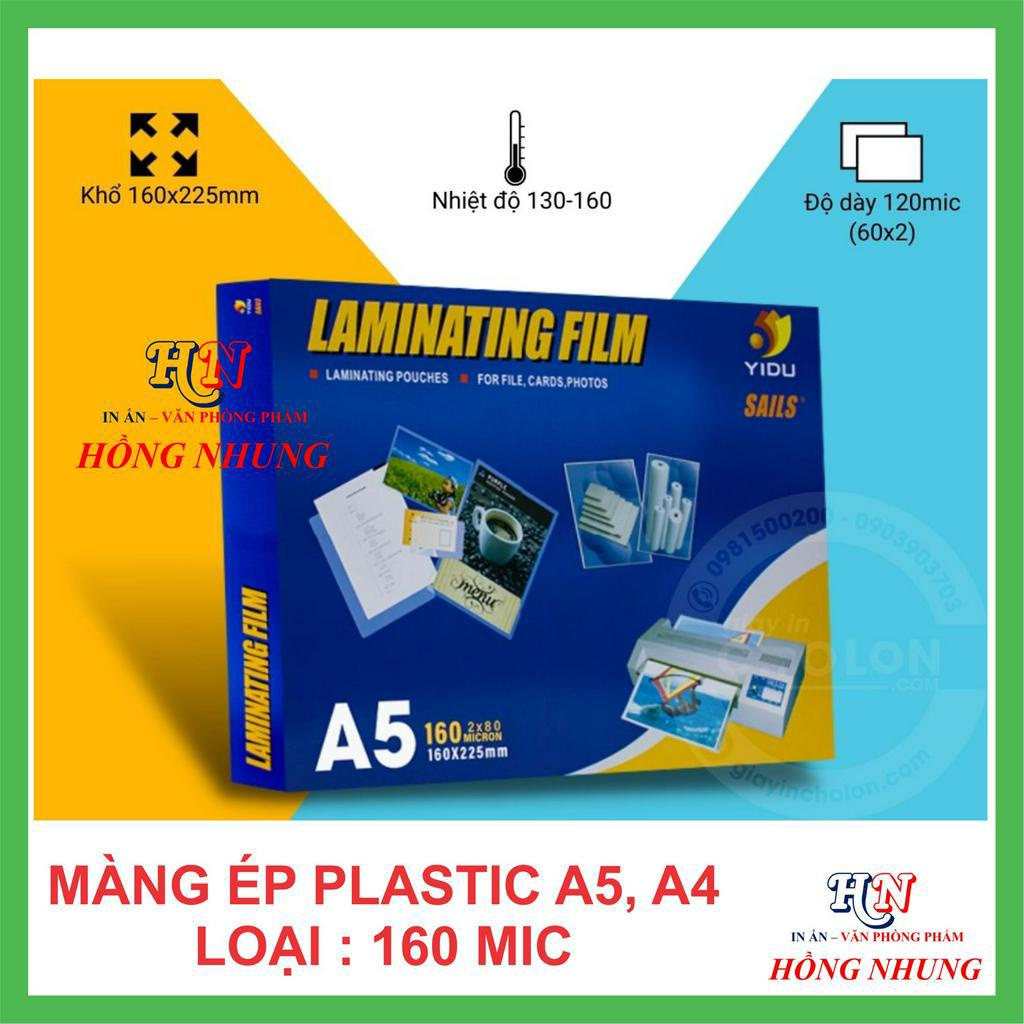 Màng Ép Plastic A3, A4, A5 Yidu 2x80 Mic , Xấp 100 Cái, Giúp Lưu Trữ, Bảo Vệ Hình Ảnh