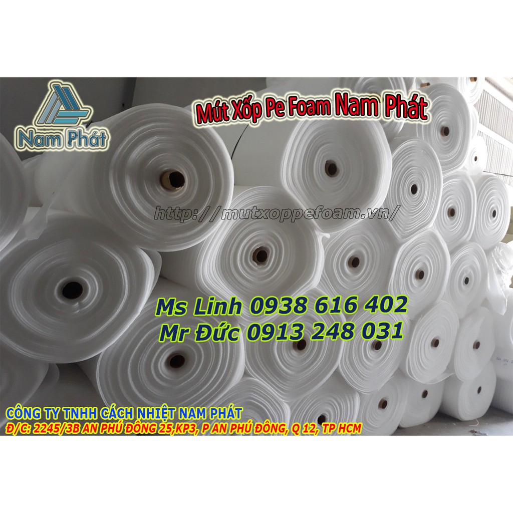 MÚT XỐP BỌC HÀNG 3MM X 25CM X 100M