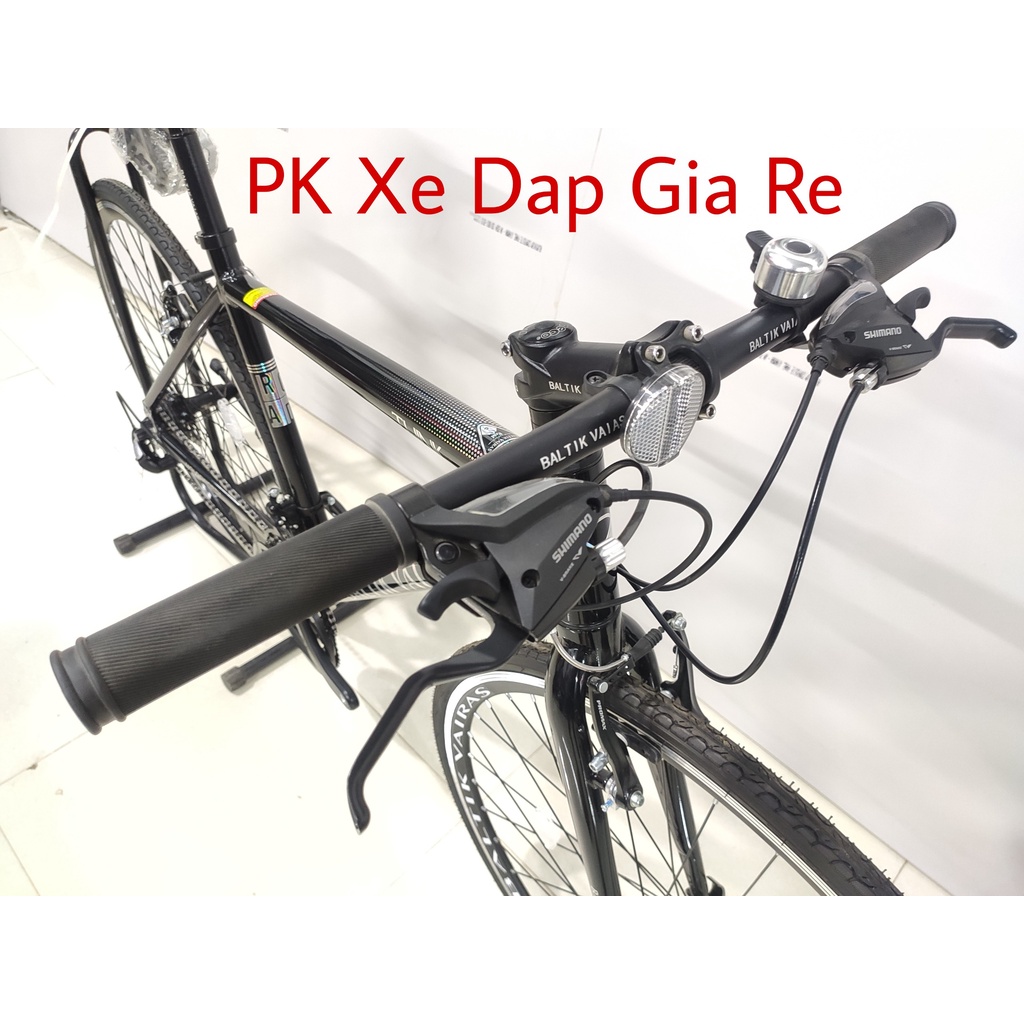 Xe đạp Touring BALTIK VAIRAS, Khung nhôm siêu nhẹ, Bộ đề Shimano 3x8 (24 tốc độ), Xe mới khuyến mại 5 món phụ kiện