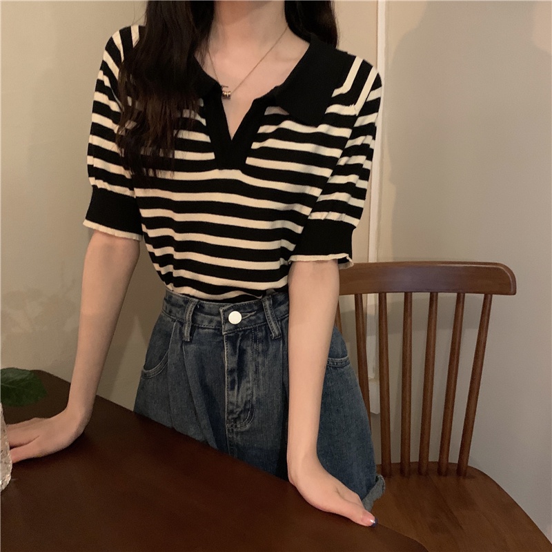 Áo thun polo ZHELIHANGFEI ngắn tay phong cách Hồng Kông thời trang mùa hè năm 2022