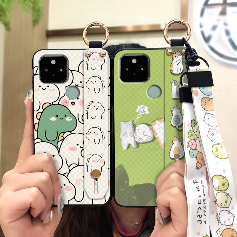 Ốp Điện Thoại Mềm Bền Chống Nước Chống Dơ Chống Va Đập Có Dây Đeo Cổ Tay Cho Google Pixel 5