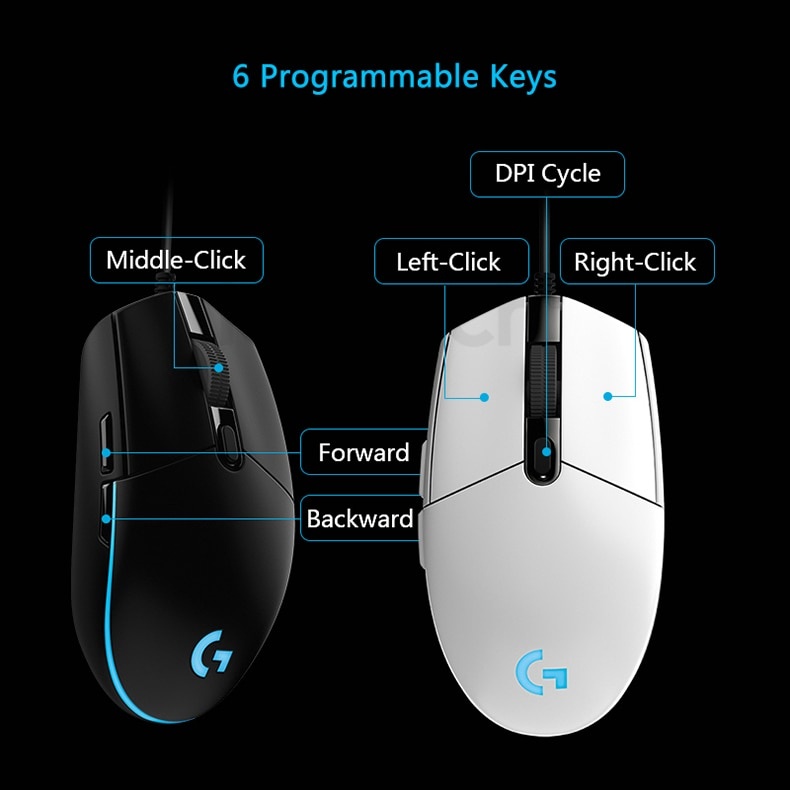 Chuột Gaming G102L Prodigy Quang Học Có Dây 8000dpi