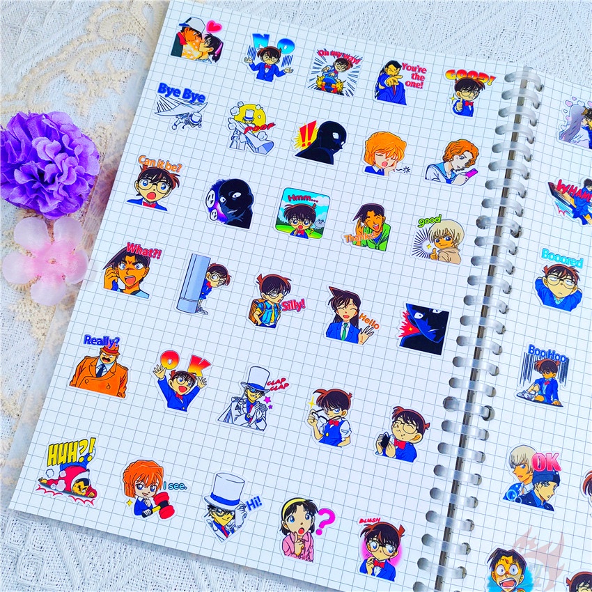 ★★★ Sticker Thám Tử Conan Q-4 Mini Dán Trang Trí Nhật Ký ★★★ 60 Miếng Dán Trang Trí Album Thời Trang (Size: 2~3cm)