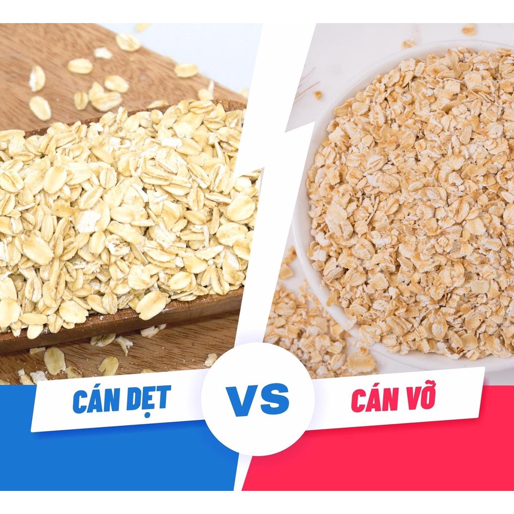 1KG Yến Mạch Cán Dẹt Loại Ngon Custom Làm Bánh Granola Ăn Vặt Ăn Kiêng Hp Healthy Hạt Dinh Dưỡng