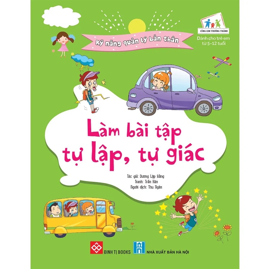 Sách Kỹ năng quản lý bản thân - Làm bài tập tự lập, tự giác Cho bé 6-10 tuổi - Hộp Háo Hức