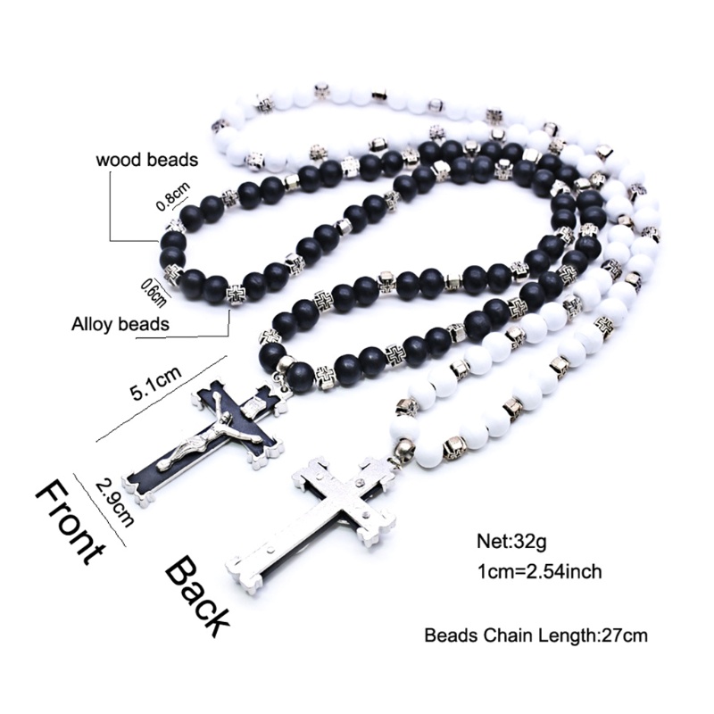 Dây chuyền chuỗi hạt sợi dài mặt hình thánh giá chúa Jesus mân côi thời trang