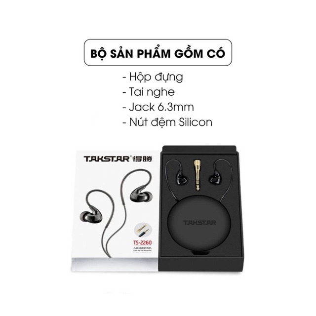 Tại nghe kiểm sâm takstar TS 2260 hàng chính hãng