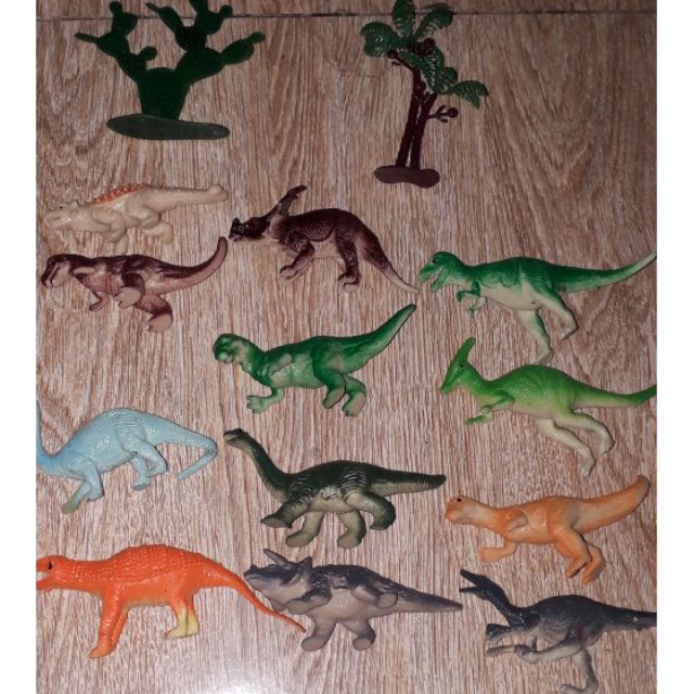 Sét 12 mô hình khủng long bằng nhựa cứng đặc loại nhỏ