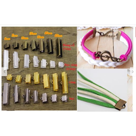 10 kẹp răng cưa, kẹp đầu dây làm vòng size 6- 8-10-13-15-20mm