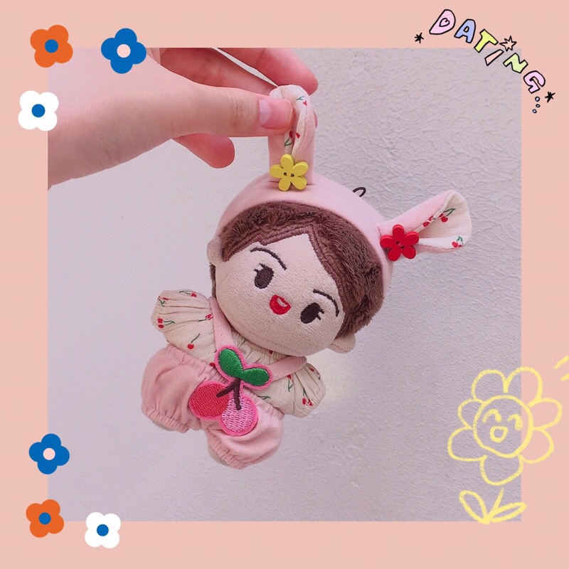 Quần áo búp bê - Outfut doll 10cm - set “ Cherry “