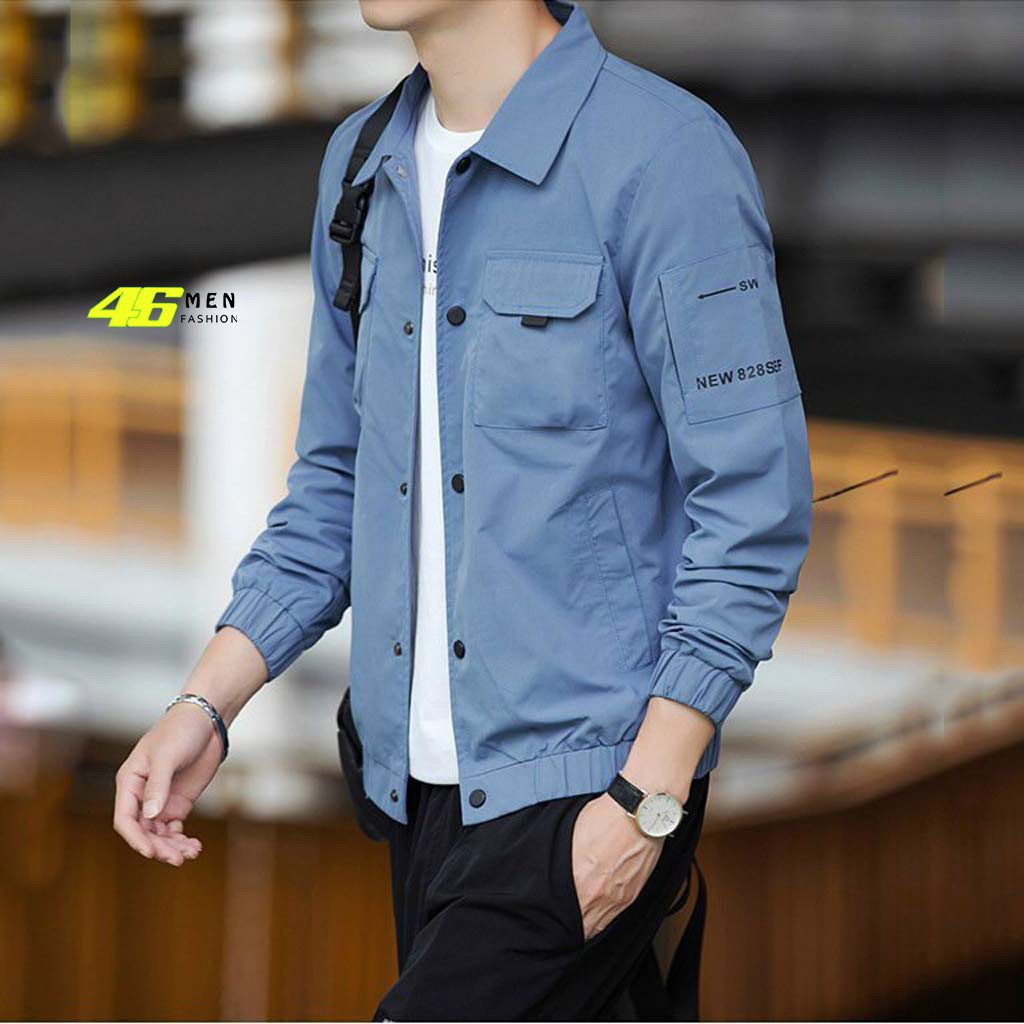 Áo khoác nam hàn quốc, phối túi mẫu mới, vải kaki cao cấp MFK006 | BigBuy360 - bigbuy360.vn