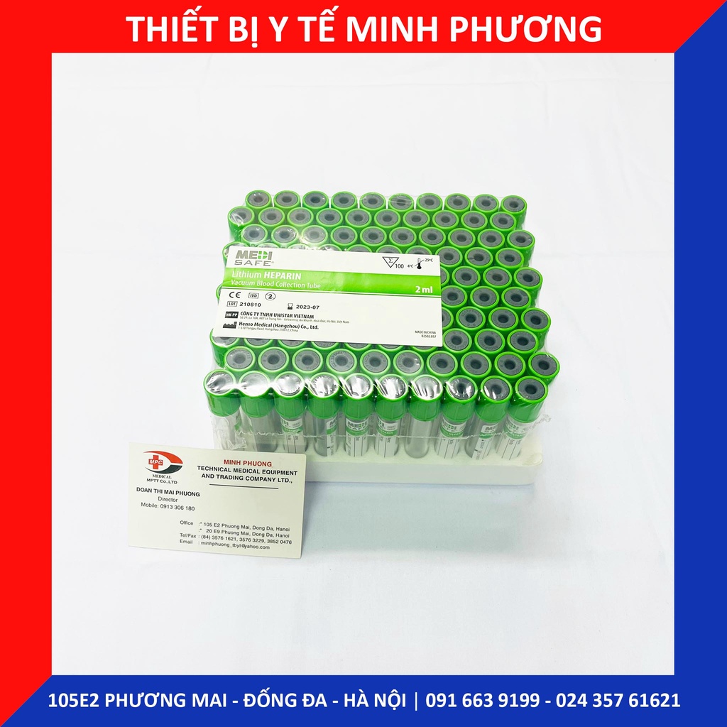 Ống xét nghiệm Heparin Medisafe 2ml