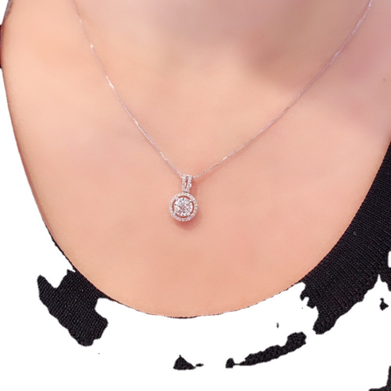 Vòng cổ Pandora Mạ Bạc 925 Đính Đá Zircon Thời Trang Cho Nữ