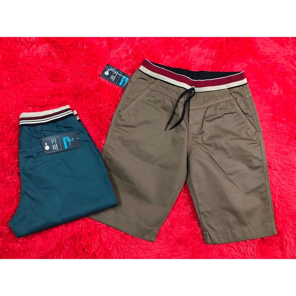 QUẦN SHORT NAM QUẦN SHORT BO LƯNG THUN VẢI KAKI #5