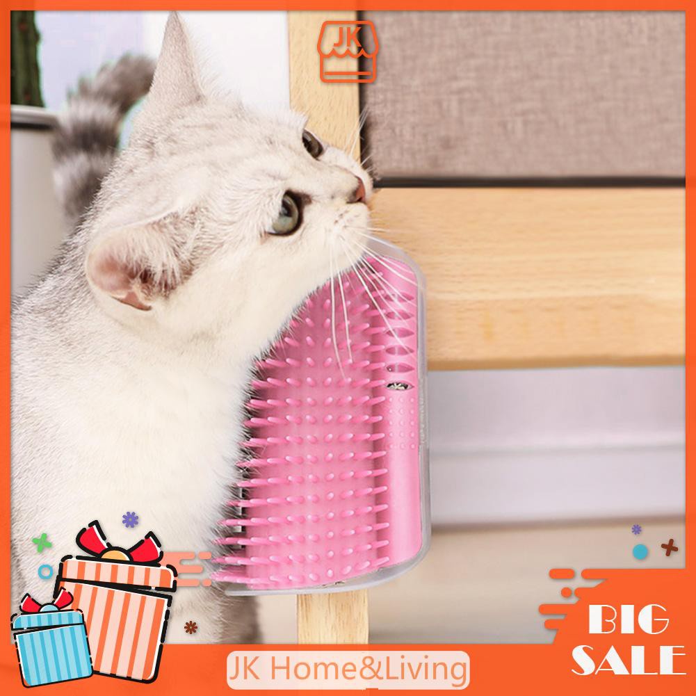 *Cats Brush Corner Cat Massage Self Groomer Tickling Comb Brush Catnip Rubs