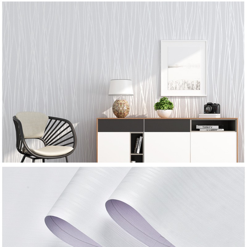 Giấy dán tường 1 màu vân sợi chỉ có keo sẵn khổ rộng 45cm, giấy decal dán tường một màu sang trọng - Lala Mart | BigBuy360 - bigbuy360.vn