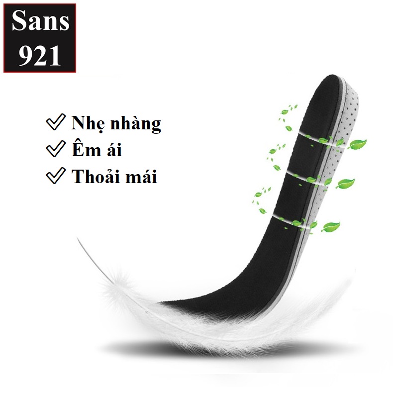 Lót giày tăng chiều cao Sans921 độn giầy nâng đế