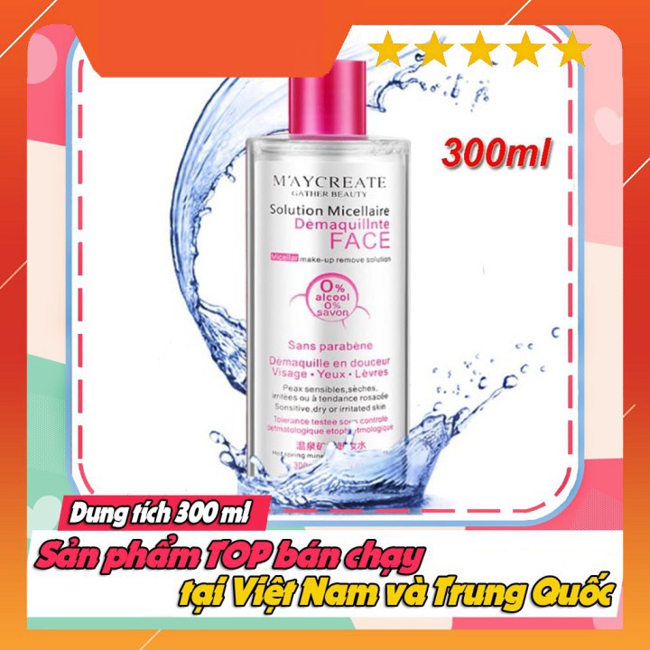  Nước tẩy trang MayCreate 300ml phù hợp mọi loại da Xuka Cosmetic