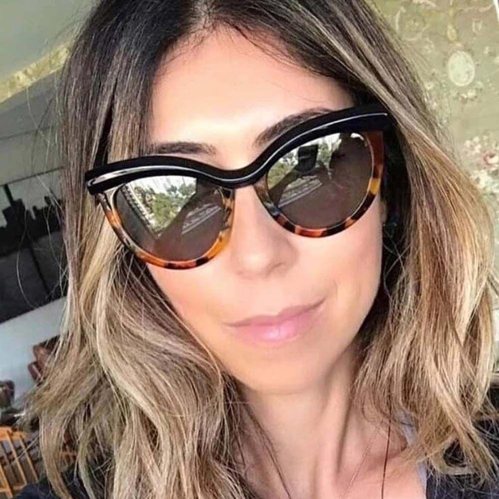 Mắt Kính Chống Bức Xạ Gọng Kim Loại Màu Đen In Họa Tiết Da Báo Chống Ánh Sáng Xanh Máy Tính Thanh Lịch