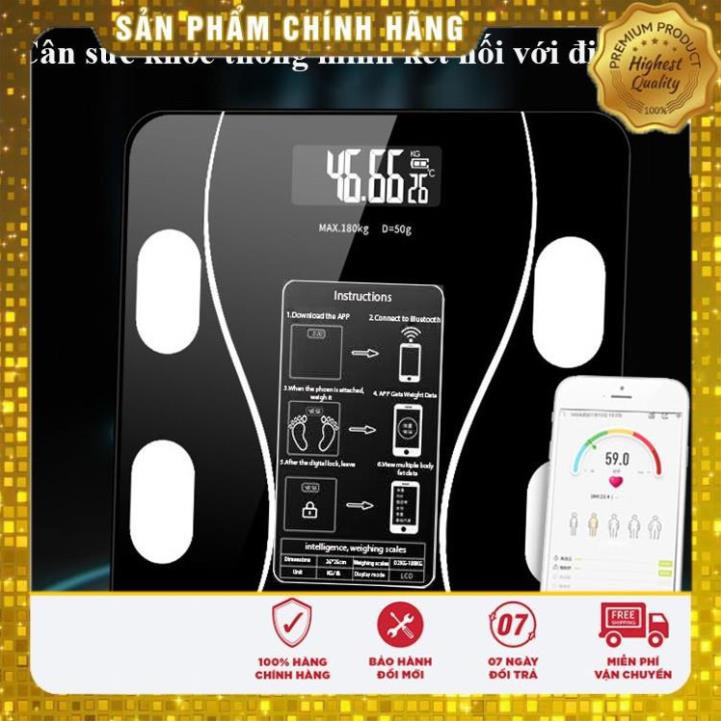 ⚡Bảo Hành 1 Đổi 1⚡Cân Điện Tử Sức Khỏe Kết Nối Với Điện Thoại Đo Chỉ Số Sức Khỏe Kiểm Soát Chế Độ Ăn Uống [CHÍNH HÃNG]