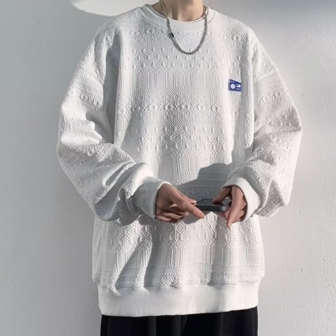 Áo sweater Cổ Tròn Dáng Rộng Phong Cách Thời Trang Hàn Quốc