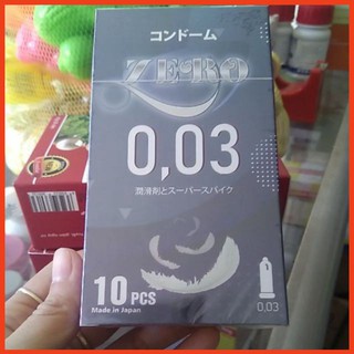 [GIẤU TÊN SP] HỘP 10 CHIẾC BAO CAO SU CÓ GAI CHỐNG XUẤT TINH SỚM NHẬT BẢN ZERO - HỖ TRỢ BÔI TRƠN