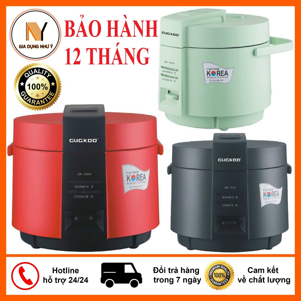 [Mã ELMS05 giảm 5% đơn 300k]Nồi Cơm Điện Cao Cấp GUGKOO GK-1809 Dung tích 1,8 Lít,Tặng Kèm Giá Hấp