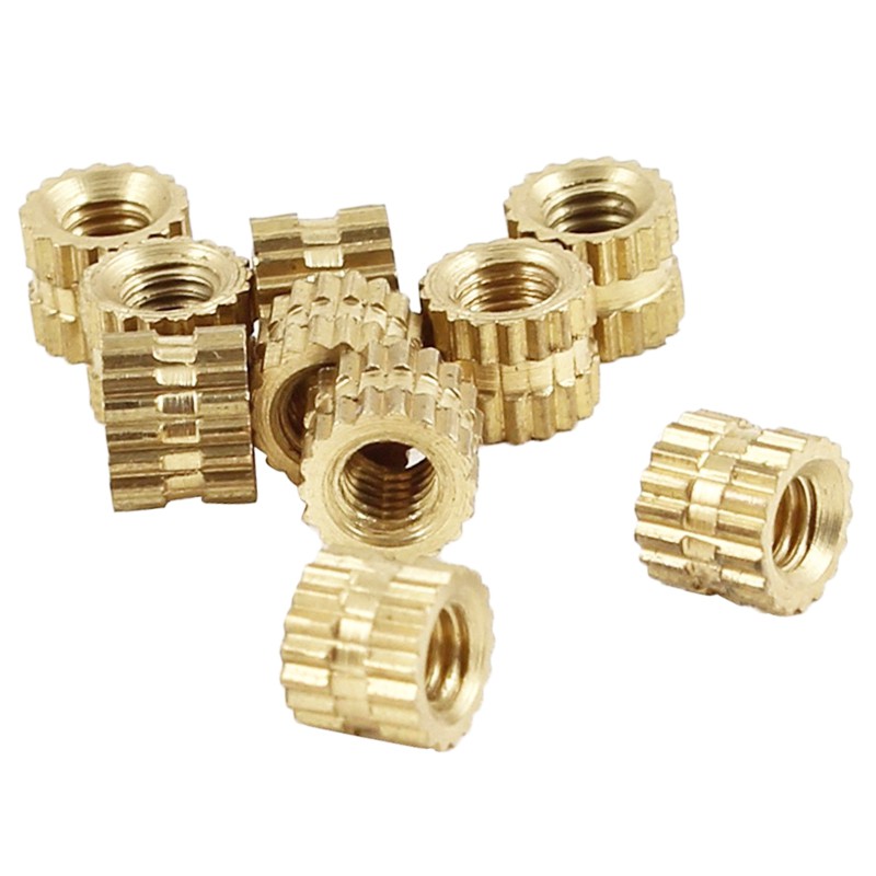 Bộ 100 đai ốc gắn xy lanh M2 x 3mm chất liệu đồng