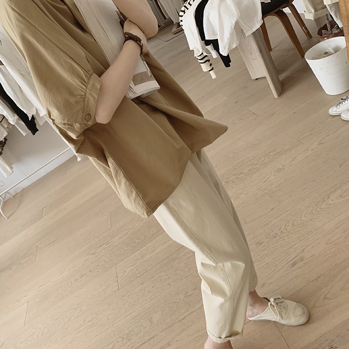 Áo Thun Cotton Tay Ngắn Dáng Rộng Cổ Tròn Thiết Kế Đơn Giản Thời Trang Mùa Hè Hàng Mới Dành Cho Bạn Nữ