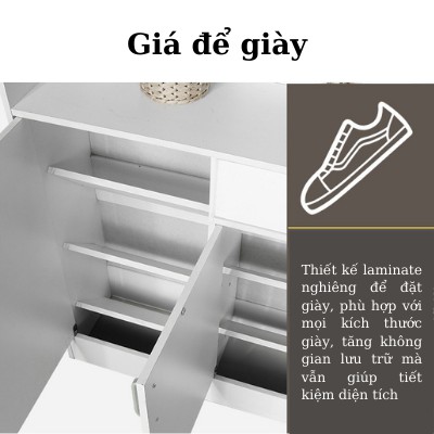 Tủ giày đẹp dài 1m2, tủ giày hiện đại đựng giày TUR011