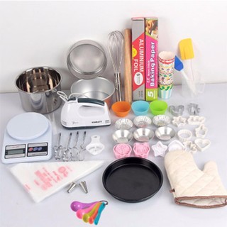 Bộ dụng cụ làm bánh 21 món đẩy đủ như hình