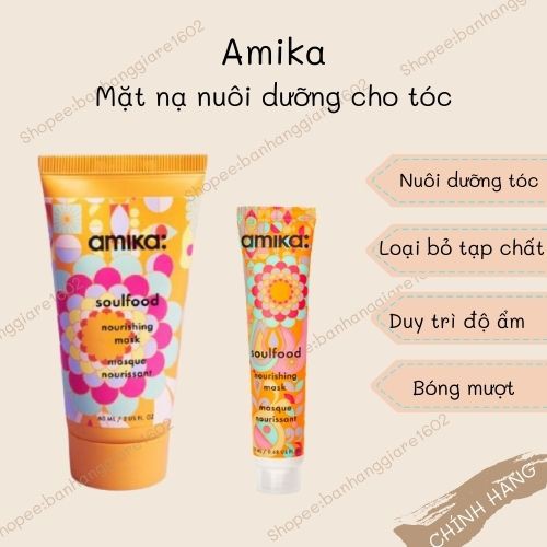 Mặt nạ nuôi dưỡng phục hồi tóc AMIKA  soulfood 20ml (Bill Mỹ)