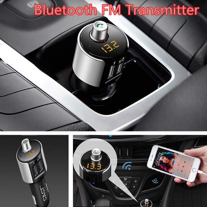 Tẩu sạc usb không dây tích hợp phát nhạc bluetooth mp3/ radio fm cao cấp tiện lợi trên ô tô