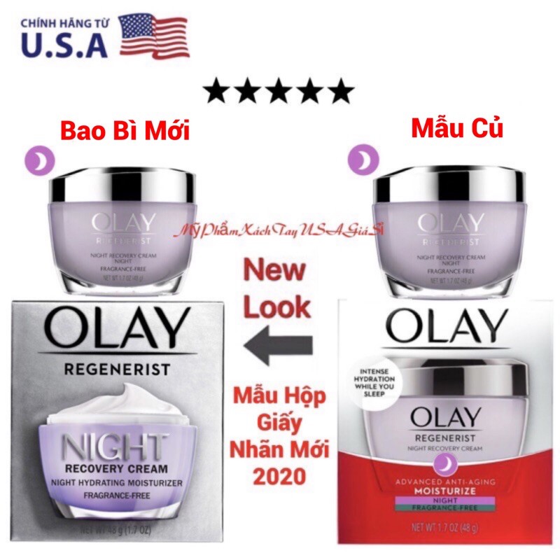 [NewHot]Kem dưỡng ban đêm Olay Regenerist Night Recovery advanced Anti-Aging Cream 48g Nhập Khẩu USA