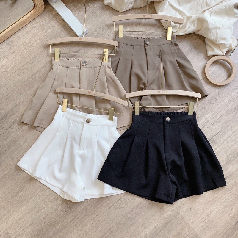 QUẦN SHORT DÁNG VÁY XẾP LY SIÊU XINH