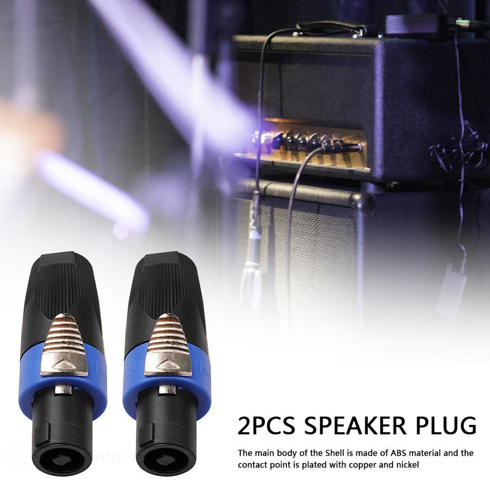2/10x 4 Pole Audio Speaker Plugs Twist Lock Connectors for Neutrik NL4FC