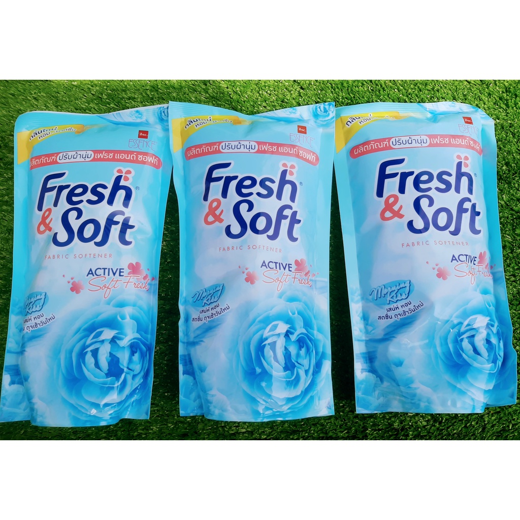 Nước Xả Vải FRESH SOFT Thái Lan 600ml/túi Hương Hoa Thơm Ngát Dài Lâu