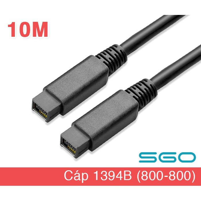 Cáp IEEE 1394B Firewire 800-800 dài 10m kết nối máy tính PC Laptop ra Sound card âm thanh thiết bị thu âm, Máy quay phim